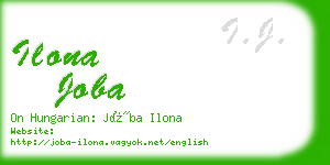 ilona joba business card